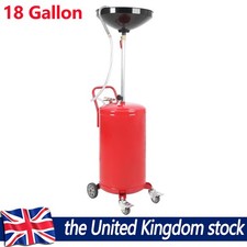Waste Oil Drain Tank Portable 18 Gallon Air Operate Drainer Adjustable Height