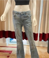 Low rise flare jeans with a