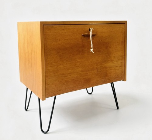 Staples teak cupboard record - staples,