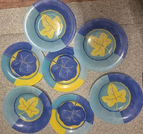 Dinner plates set - floral, 7