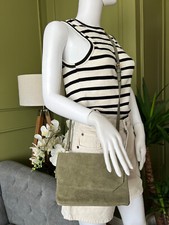 Jack Wills Green Suede Shoulder Crossbody bag