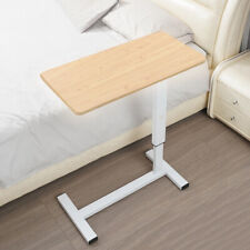 Mobile Over Bed Chair Table Hospital Overbed Height Adjustable Laptop Tray Stand