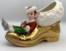 Vintage Pixie Elf gold Shoe