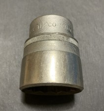 Vintage TIPCO ( H23 ) 13/16W 3/4 Drive 12pt Bi-Hex  Socket Made In Britain 