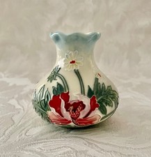 Beautiful Vintage Old Tupton Ware Hand Decorated Small Floral Posy Vase