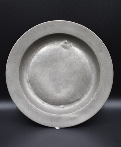 Antique italian pewter plate - pewter,