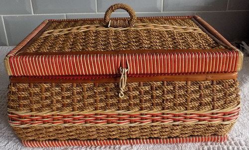 Vintage woven plastic - vintage, wicker