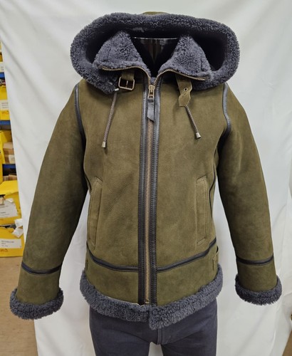 Ladies sheepskin hooded jacket - sheepskin,