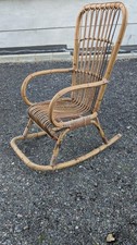 Large vintage bamboo rocking