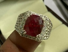 Heated Ruby Gemstone with 14K