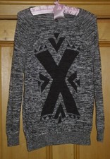 H&M black white jumper XS cotton blend