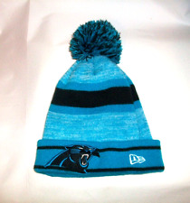 Carolina Panthers NFL New Era Wool Bobble / Beanie Hat in Light Blue Stripe