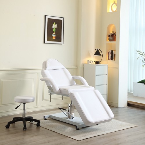 White massage table bed - table,