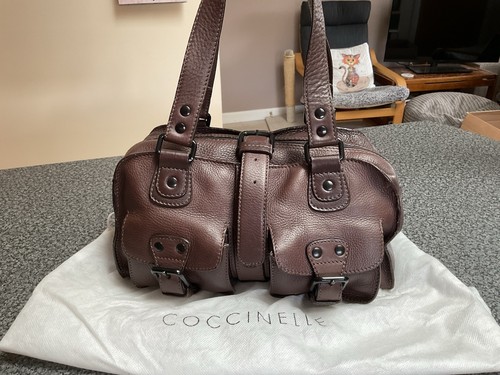 Coccinelle leather shoulder - coccinelle,