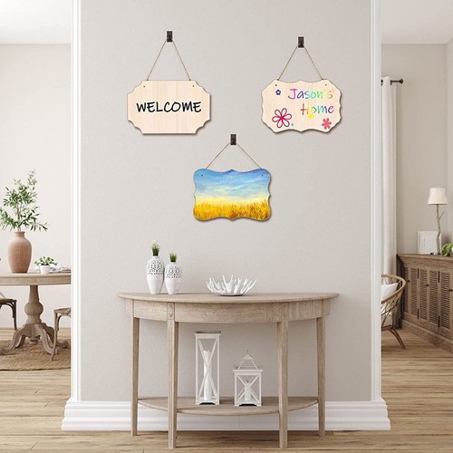 12pcs unfinished wood signs - unfinished,