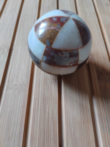 Polished marble granite orb - granite,
