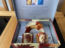 ROYAL WORCESTER NEL WHATMORE 'KEEPING TIME' SET OF 2 TEA CUPS AND SAUCERS