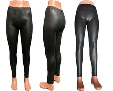 Black wet look leggings - , sexy