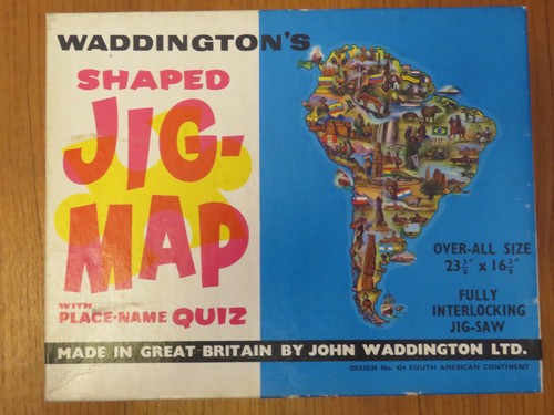Vintage waddingtons jig map - jig,