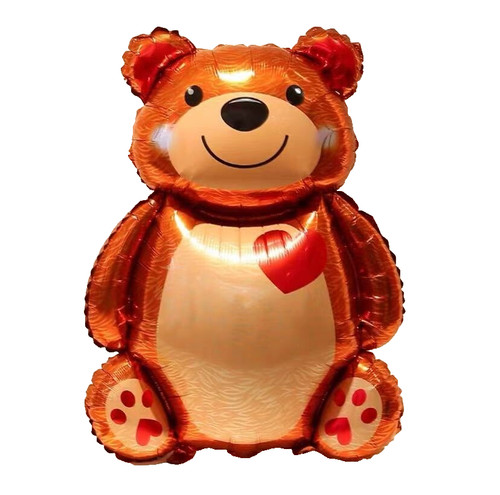 Teddy bear balloon birthday - bear,