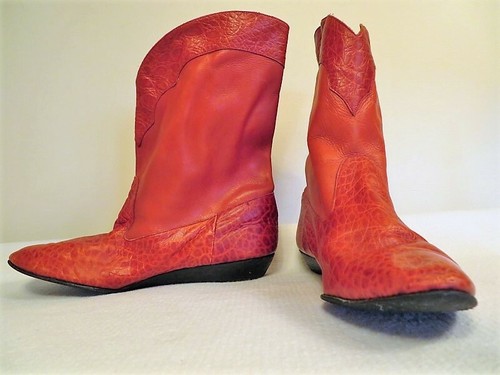 Vintage 1980s red leather - vintage,