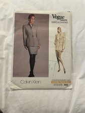 Vogue Calvin Klein Paper Pattern 2002