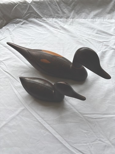 Two hardwood carved wooden - two,