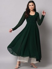 Indian Women Georgette Green