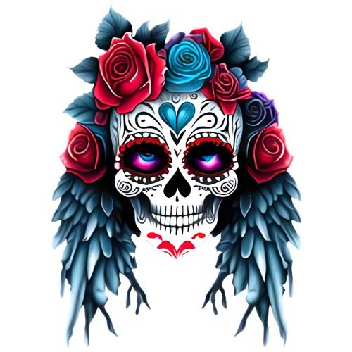 Colourful halloween wings rose - halloween,