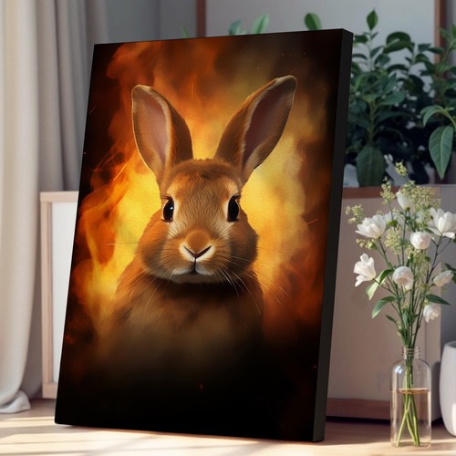 Rabbit digital canvas - wall, art