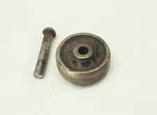 Vtg antique Singer treadle sewing machine base frame wheel roller w/ pin axle