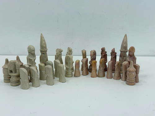 Vintage brutalist hand carved - brutalist,