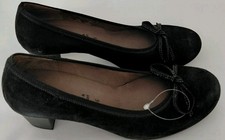 Gabor Black Suede Bow Court Shoes UK Size 6.5 Brand New In Box
