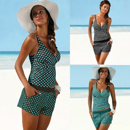 Lady polka dot tankini set - polka,