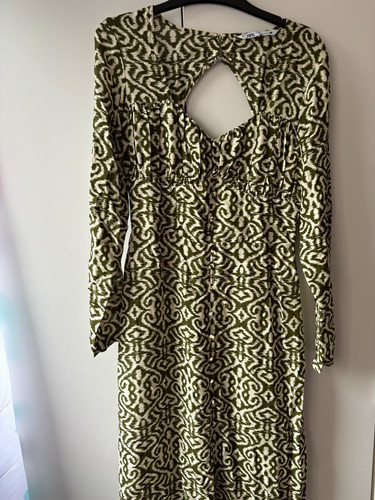 Zara green white geometric - green,