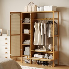 Open Wardrobe with Hanging Rod