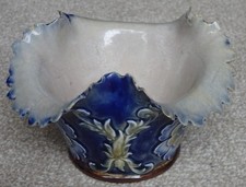 Vintage Doulton Lambeth Flared & Frilled edge Vase