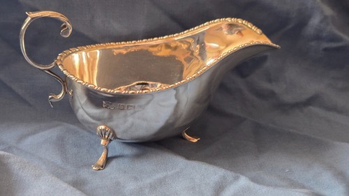 Solid silver sauce boat - solid,
