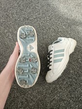 Vintage Y2K Great Condition Womens UK 7 Adidas White Light Blue Golf Shoes