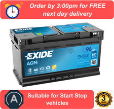 Ek960 exide agm car battery - agm,