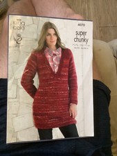 KING COLE LADIES JACKET AND SWEATER SUPER CHUNKY KNITTING PATTERN