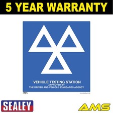 Sealey Worksafe� MOT Testing Station Safety Sign Rigid Plastic SS51P1