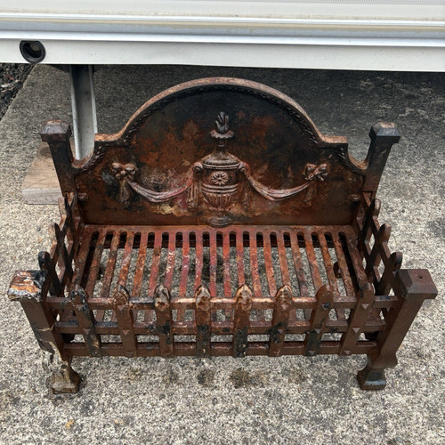 Cast iron fireplace - grate, fire
