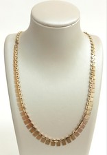 Exquisite 9ct Yellow Gold Cleopatra Fringe Multi-Texture 42.5cm Necklace 13.72g