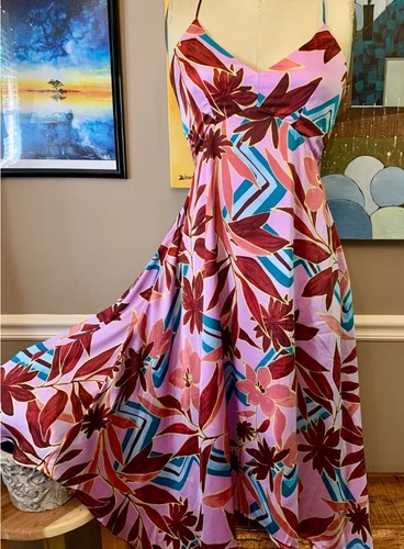 Vici pink abstract floral - pink,