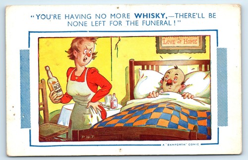 Postcard humour comic - postcard, no