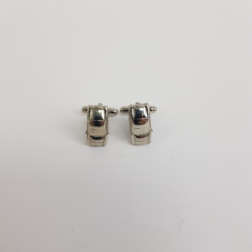 Vintage car cufflinks silver - car,