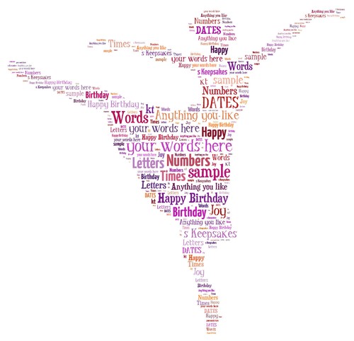 Word art personalised gift - word,