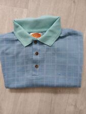 OAKMAN Short Sleeve Men's Cotton Polo Shirt Blue Size M