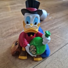 Ext Rare Walt Disney Scrooge McDuck Money Bags Old Piggy Bank Figure Savings Pot